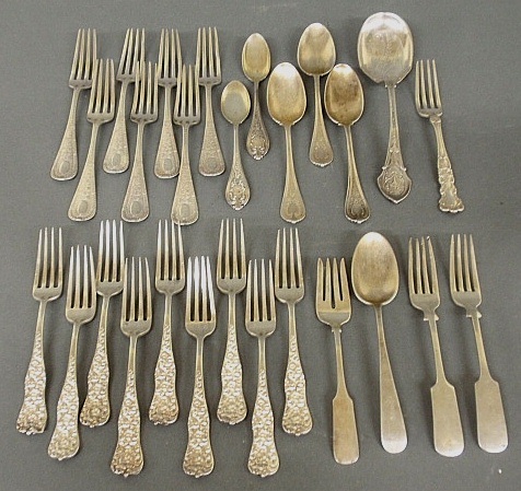 Appraisal: - Group of sterling silver flatware various patterns and makers