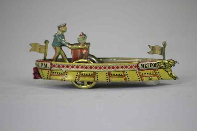 Appraisal: MAN IN BOAT PENNY TOY Meier Germany attractive design with