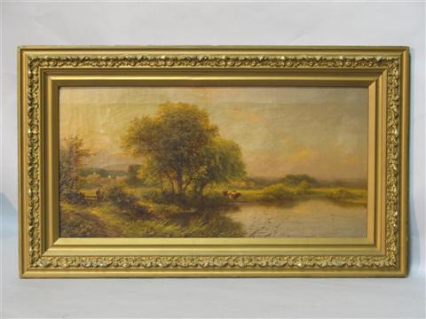 Appraisal: ROBIN FENSON BRITISH - TH CENTURY ENGLISH PASTORAL SCENE Oil