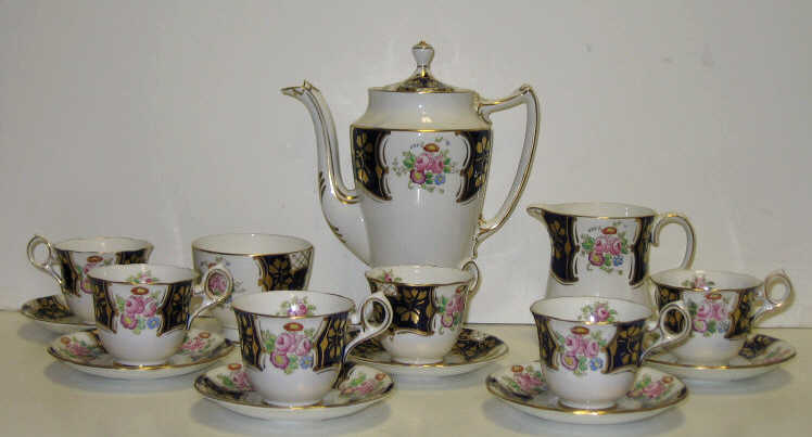 Appraisal: RADFORDS BONE CHINA COFFEE SET Fenton England circa - pattern