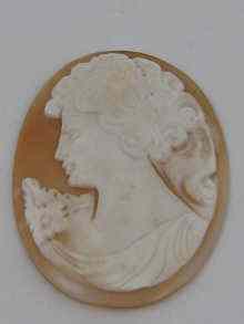 Appraisal: A loose carved shell cameo approx x cm