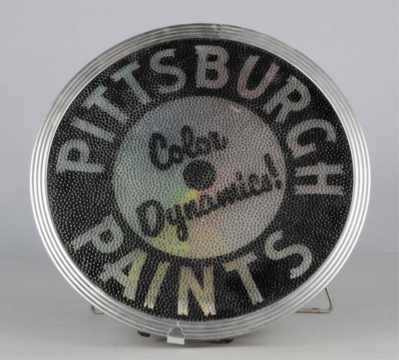 Appraisal: Pittsburgh Paints Round Advertising Spinner Sign This rare Color In