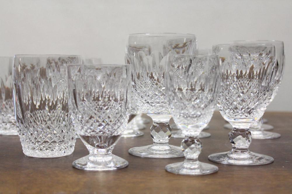 Appraisal: WATERFORD COLLEEN SHORT STEM CUT CRYSTAL DRINKWARE pieces comprised of