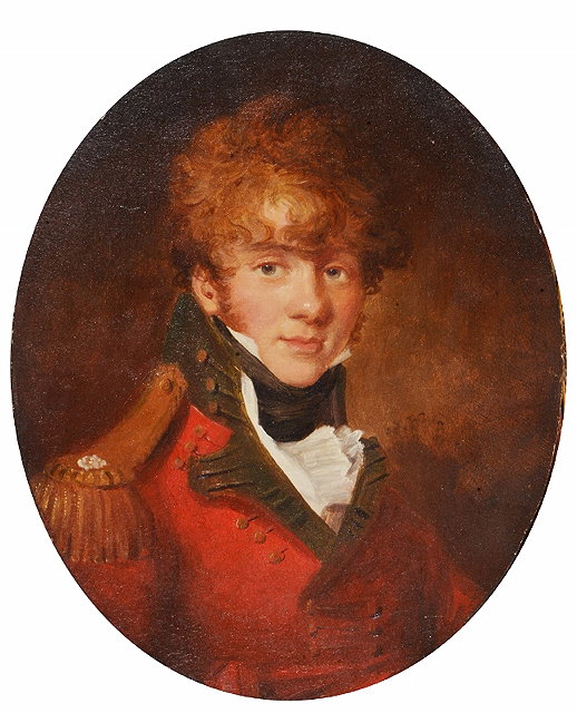 Appraisal: FOLLOWER OF SIR THOMAS LAWRENCEShoulder length portrait of a military