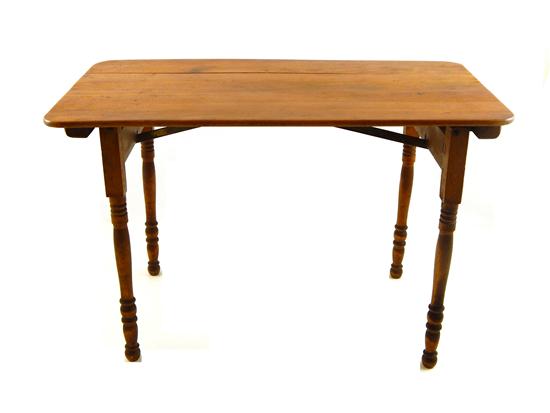 Appraisal: th C folding table patent or sales model honey brown