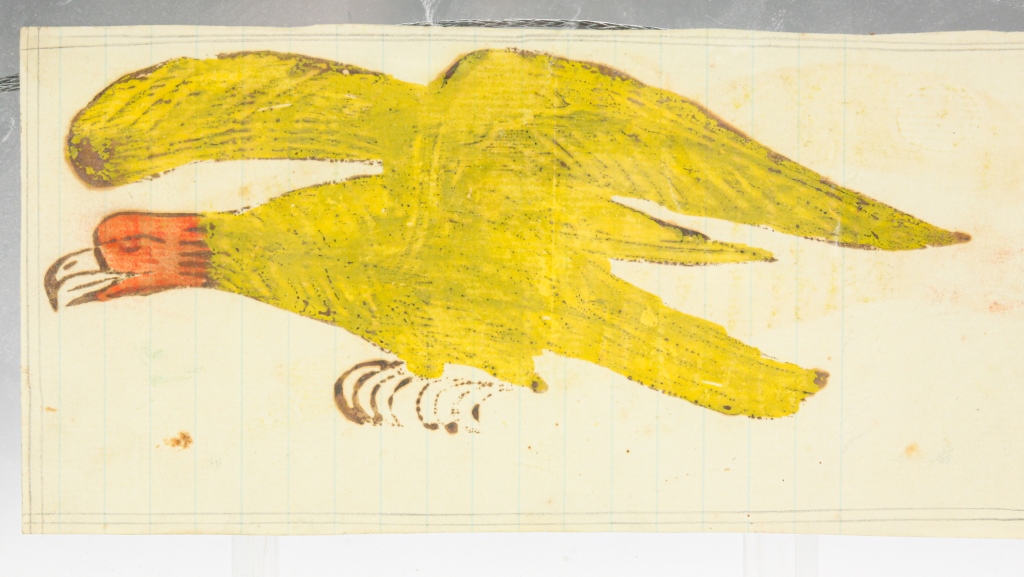 Appraisal: AMERICAN WATERCOLOR OF AN EAGLE Pen and ink and watercolor