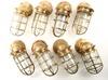 Appraisal: NAUTICAL BULKHEAD LIGHTS - Lot of eight cast brass bulkhead