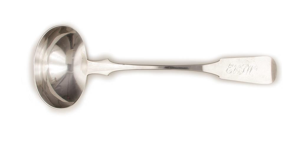 Appraisal: American coin silver spoons and ladle th century Watson Hildeburn