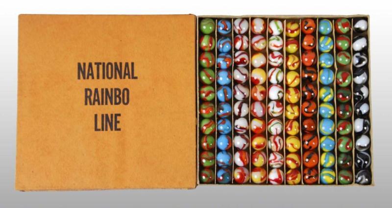 Appraisal: Pelitier No Marble Box of National Rainbow Line Description Manufactured