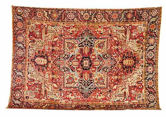 Appraisal: Antique Persian Heriz carpet circa ' '' x ' ''