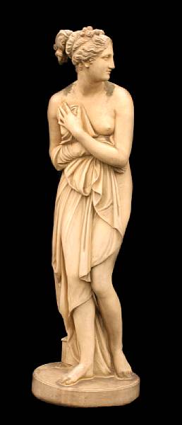 Appraisal: An Italian terracotta figure of the Venus Italica after a