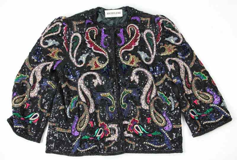 Appraisal: Sequined and Beaded Evening Jacketwith Richilene NY label