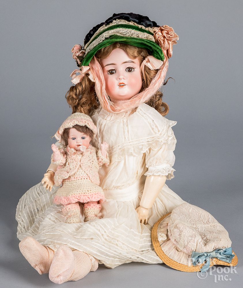 Appraisal: German bisque head doll inscribed Viola etc German bisque head