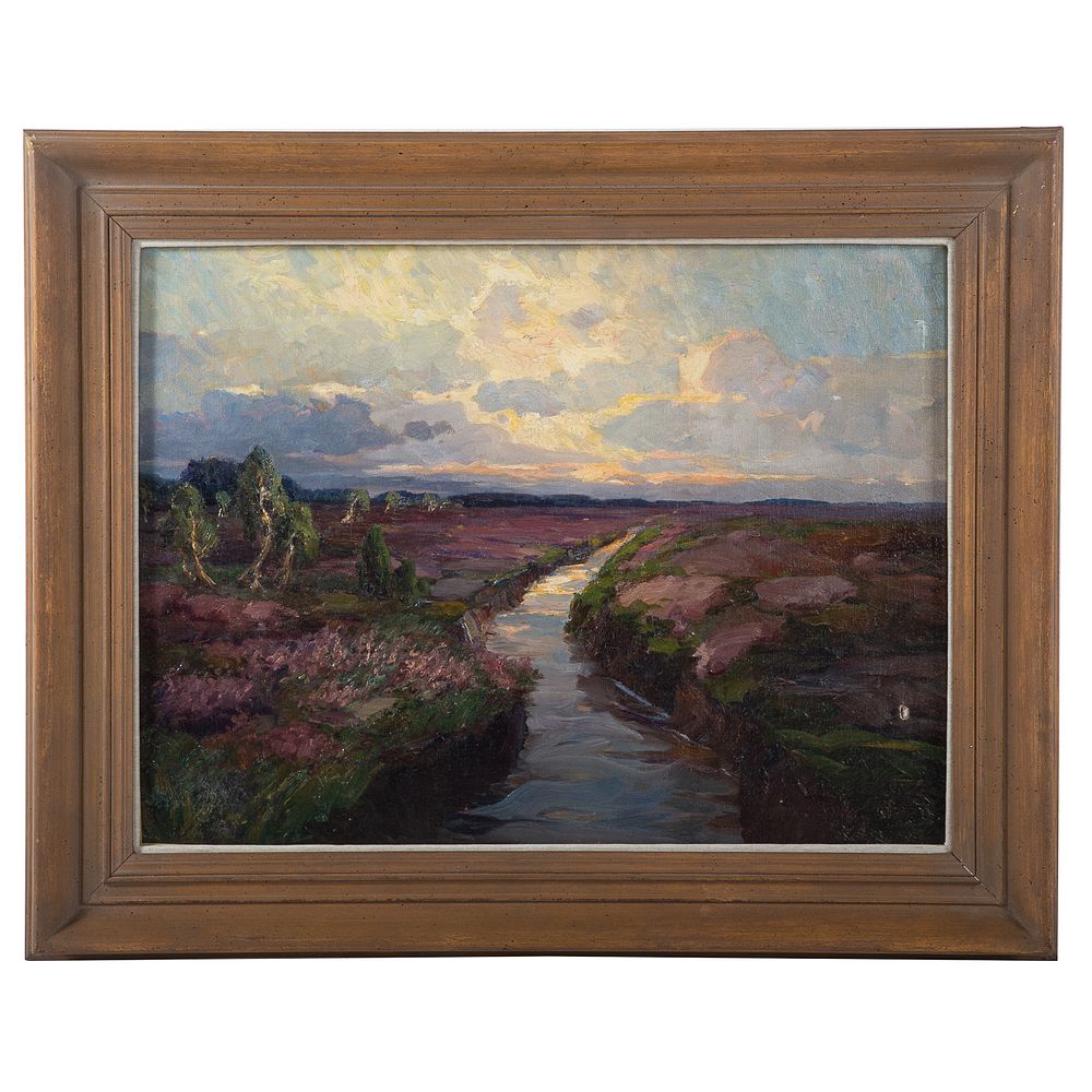 Appraisal: American School e th c Landscape With Stream Oil on