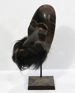 Appraisal: Guerre-Wobe style Liberia carved wood mask with naturalistic human and