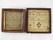 Appraisal: Two samplers named and dated and cm square and cm