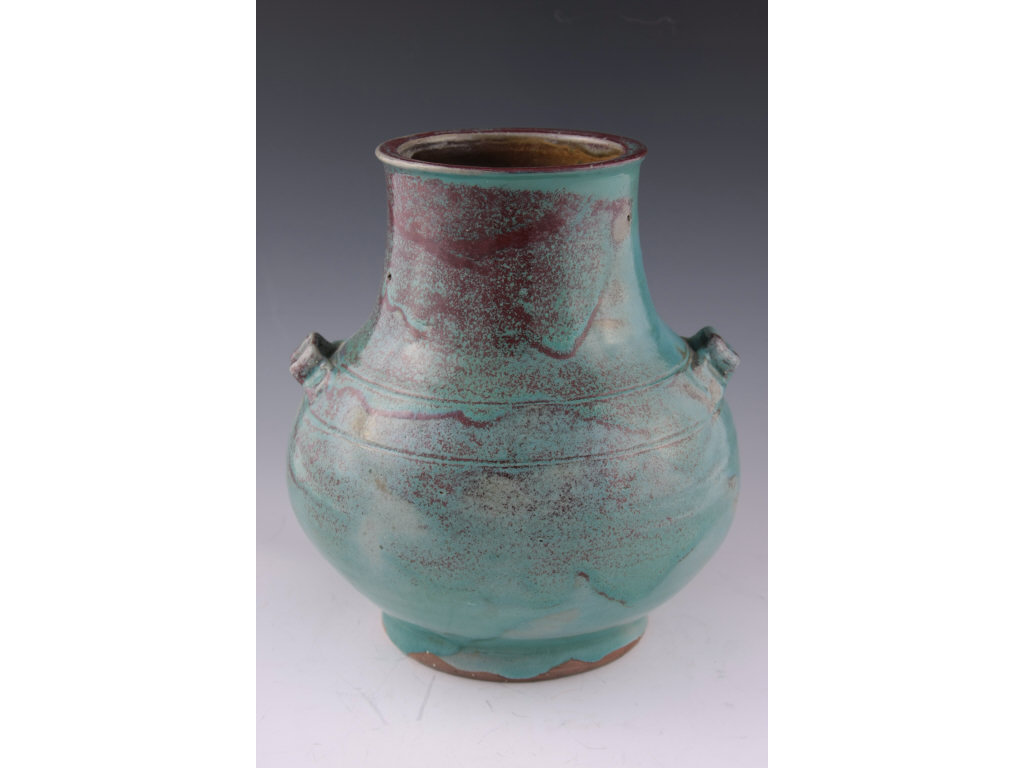 Appraisal: NC Pottery Jugtown Chinese Blue Han Vase ca s aqua