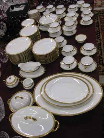 Appraisal: pc Royal Bayreuth China Service for gold encrusted rims lots