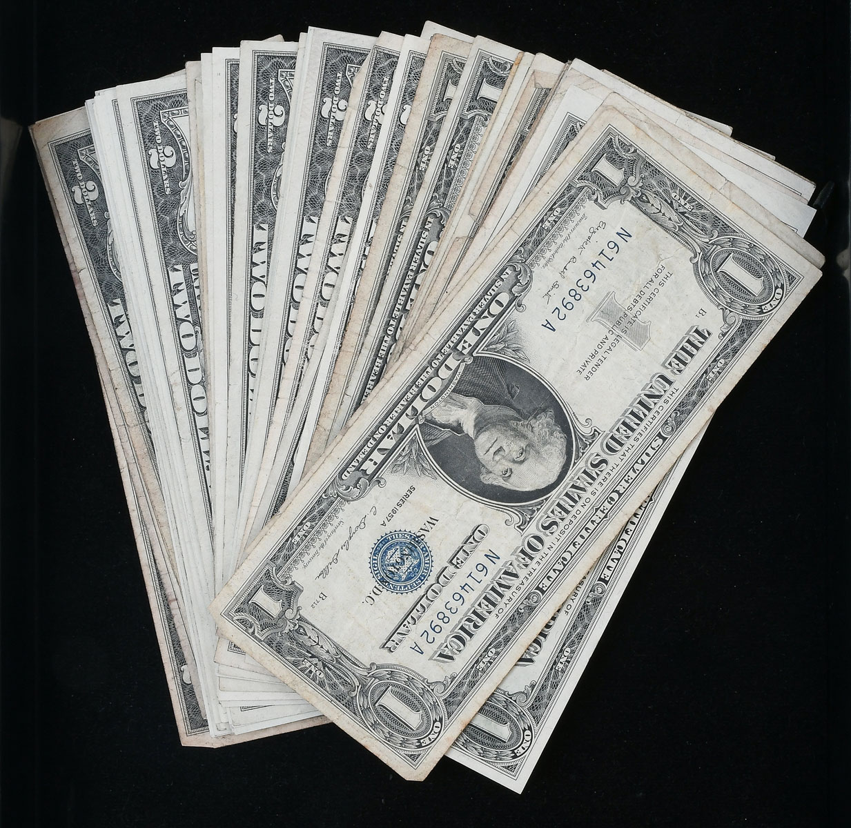 Appraisal: U S PAPER CURRENCY INCLUDING ERRORS Comprising - bills of