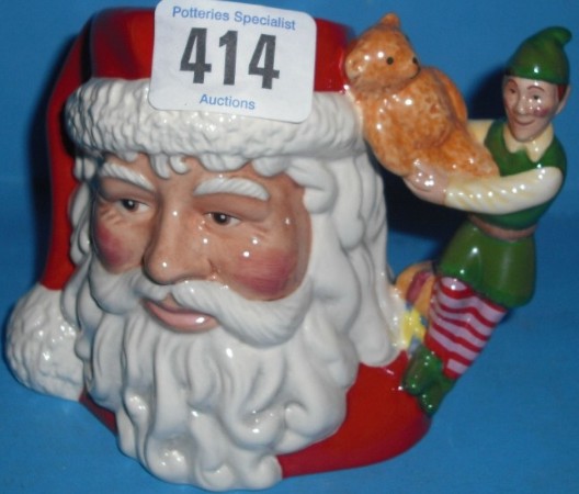 Appraisal: Royal Doulton small Character Jug Santa with Elf D limited