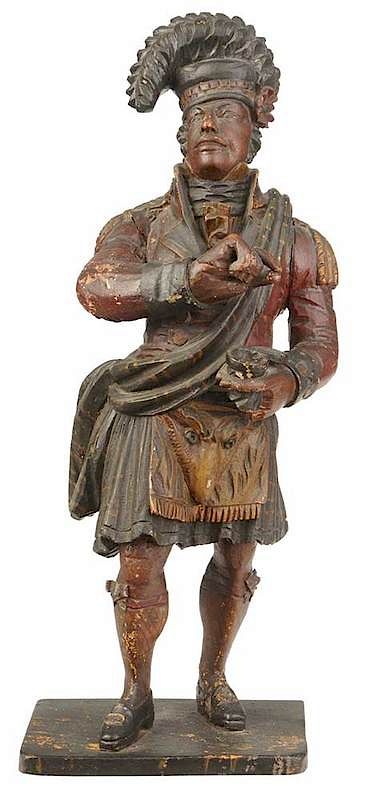 Appraisal: Fine and Rare Carved Tobacconist's Figure probably British circa counter