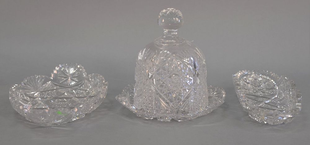 Appraisal: Nineteen American Brilliant cut glass pieces including shallow dishes with