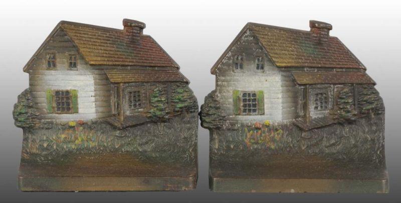 Appraisal: Edgar Allen Poe Cottage Cast Iron Bookends Description Made by