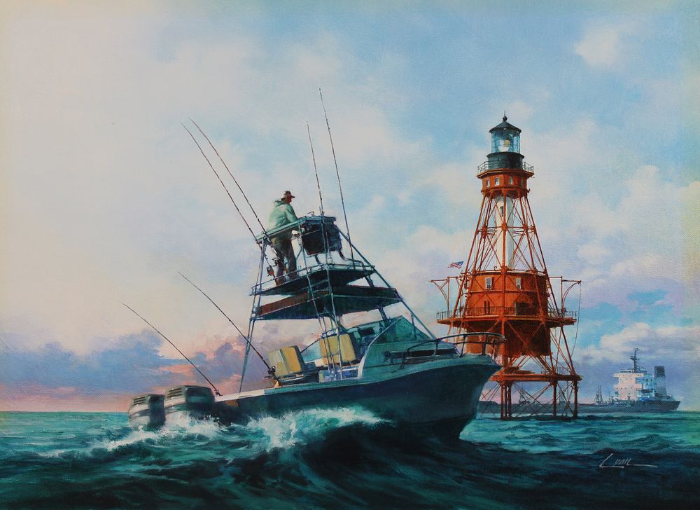 Appraisal: Dennis Lyall B American Shoals Lighthouse Dennis Lyall American B