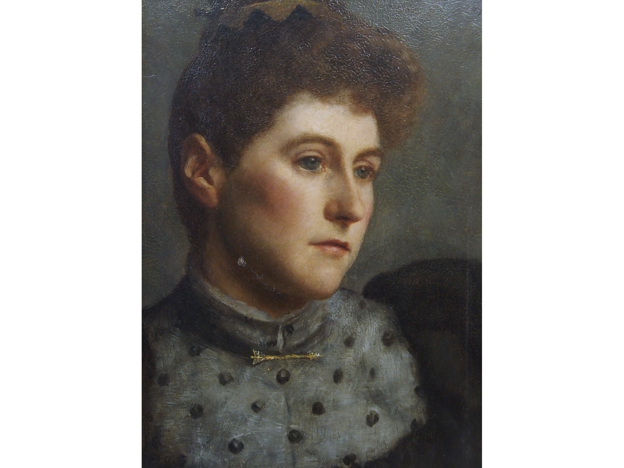 Appraisal: ENGLISH SCHOOL th Century PORTRAIT OF A WOMAN WITH AUBURN