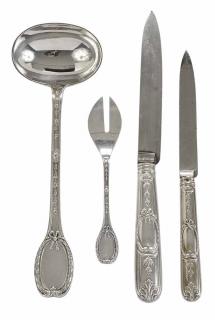 Appraisal: Fifty Flatware Paris late th early th century handles with