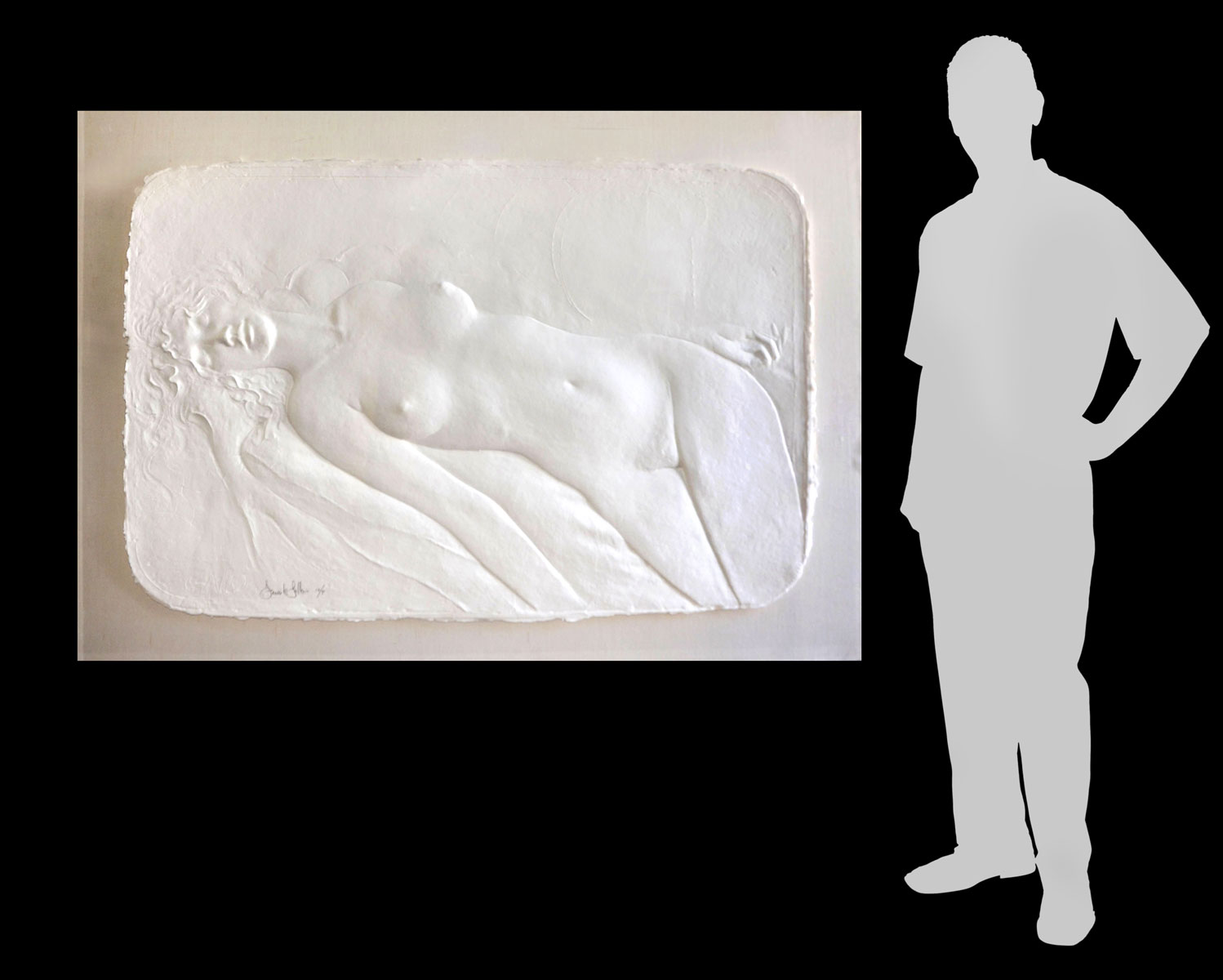 Appraisal: GALLO Frank American - Reclining Nude hand Cast Paper approximately