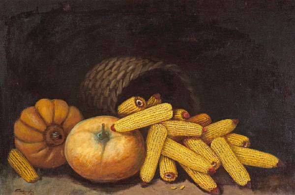 Appraisal: Alfred Montgomery American - Fall's Harvest A Still Life with