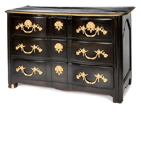 Appraisal: Regence Gilt-Bronze Mounted Ebonized Commode Estimate -