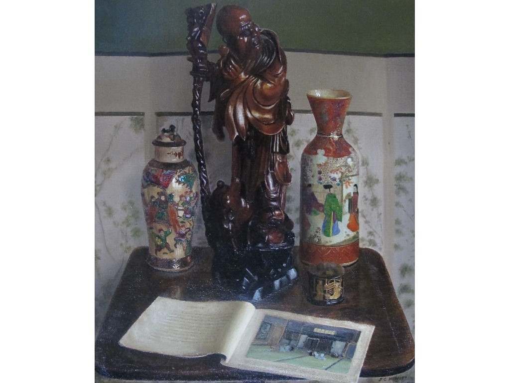 Appraisal: J C HOWITT EARLY TH CENTURY STILL LIFE WITH ORIENTAL