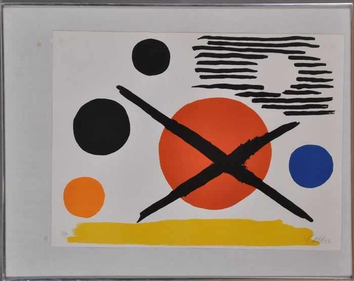 Appraisal: ALEXANDER CALDER - LA CROIX SUR LE SOLEIL Color lithograph