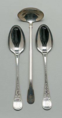 Appraisal: Tiffany sterling flatware twelve teaspoons Ivy pattern marks for -