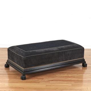 Appraisal: Nice Decorator black lacquered bench Nice Decorator black lacquered bench