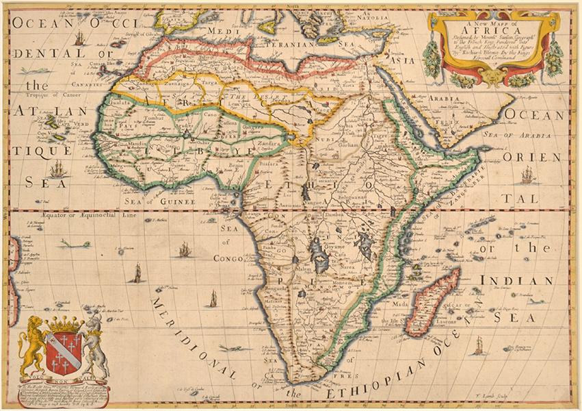 Appraisal: TH CENTURY MAP OF AFRICA BLOME RICHARD - A NEW