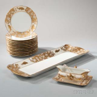 Appraisal: Limoges Porcelain Fish Set France late th early th century