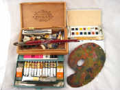 Appraisal: An unused Winsor and Newton watercolour paint box an unused