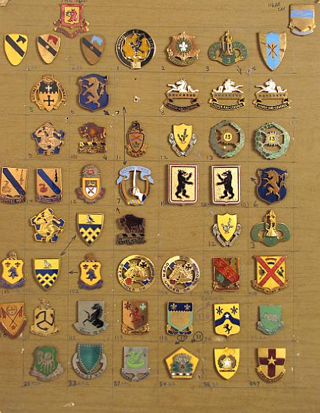 Appraisal: A large group of Distinctive Unit Insignia Comprising nearly examples