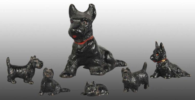 Appraisal: Lot of Scottie Dog Cast Iron Party Favors Description Cast