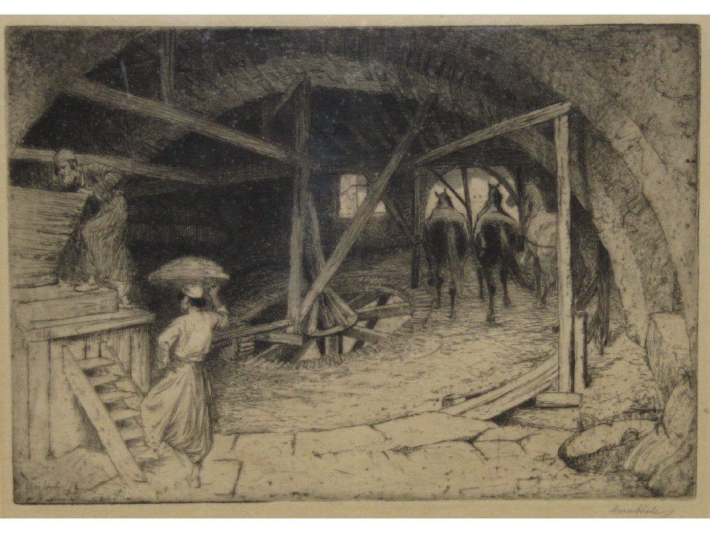 Appraisal: WILLIAM HOLE Etching 'The Mill' signed in pencil