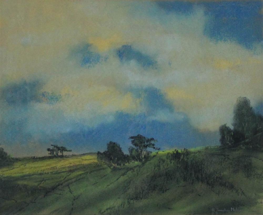 Appraisal: HELEN SONNTAG MILES AMERICAN - TWO LANDSCAPES Pastel on paper