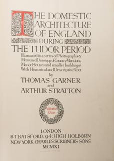 Appraisal: Garner Thomas and Arthur Straton The Domestic Architecture of England