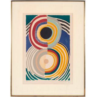 Appraisal: Sonia Delaunay color lithograph Sonia Delaunay color lithograph Sonia Delaunay