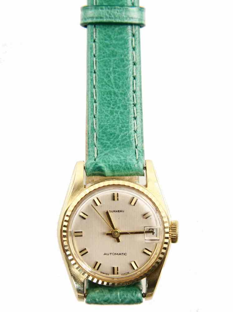 Appraisal: LADY'S WRISTWATCH - K yellow gold Tourneau automatic serial -