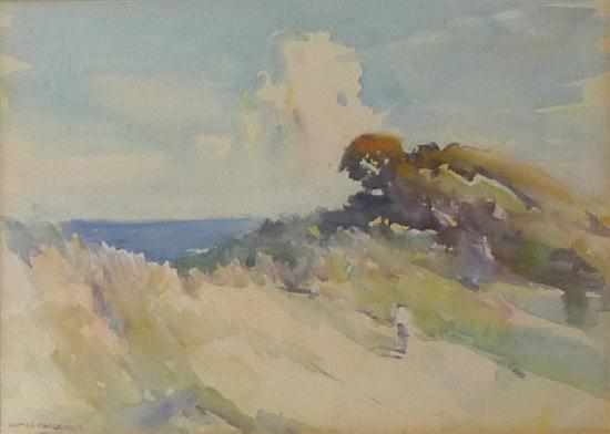 Appraisal: NORMAN MacGEORGE SAND DUNES WATERCOLOUR