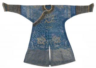 Appraisal: A Chinese Embroidered Silk Summer Robe A Chinese Embroidered Silk