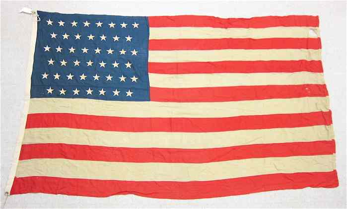 Appraisal: U S FORTY-FIVE STAR FLAG c - only hand sewn